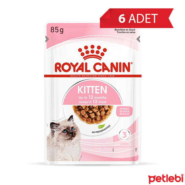 Royal Canin Pouch  Instinctive Kitten Soslu Yavru Kedi Konservesi 85gr (6 Adet)