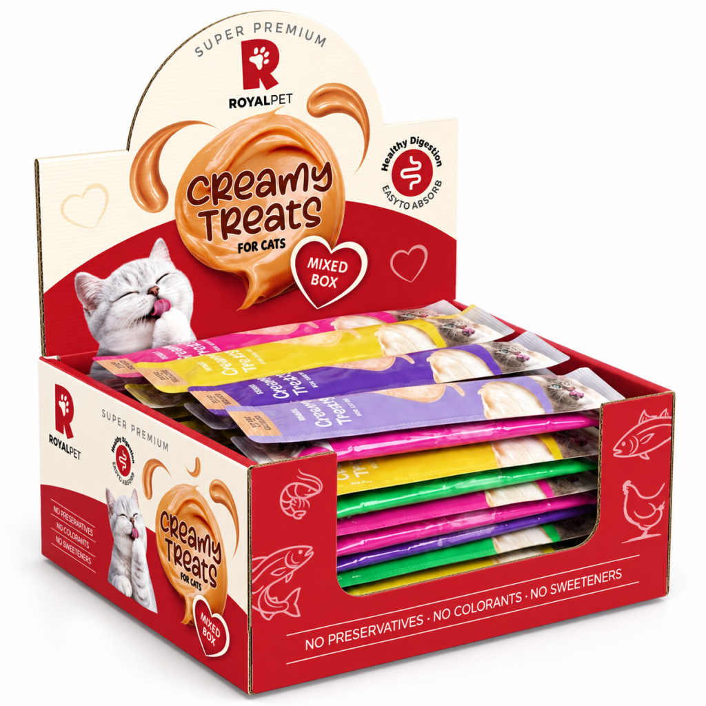 ROYALPET Creamy Karışık Çeşitli Krema Kedi Ödül Maması 14gr (50'li)