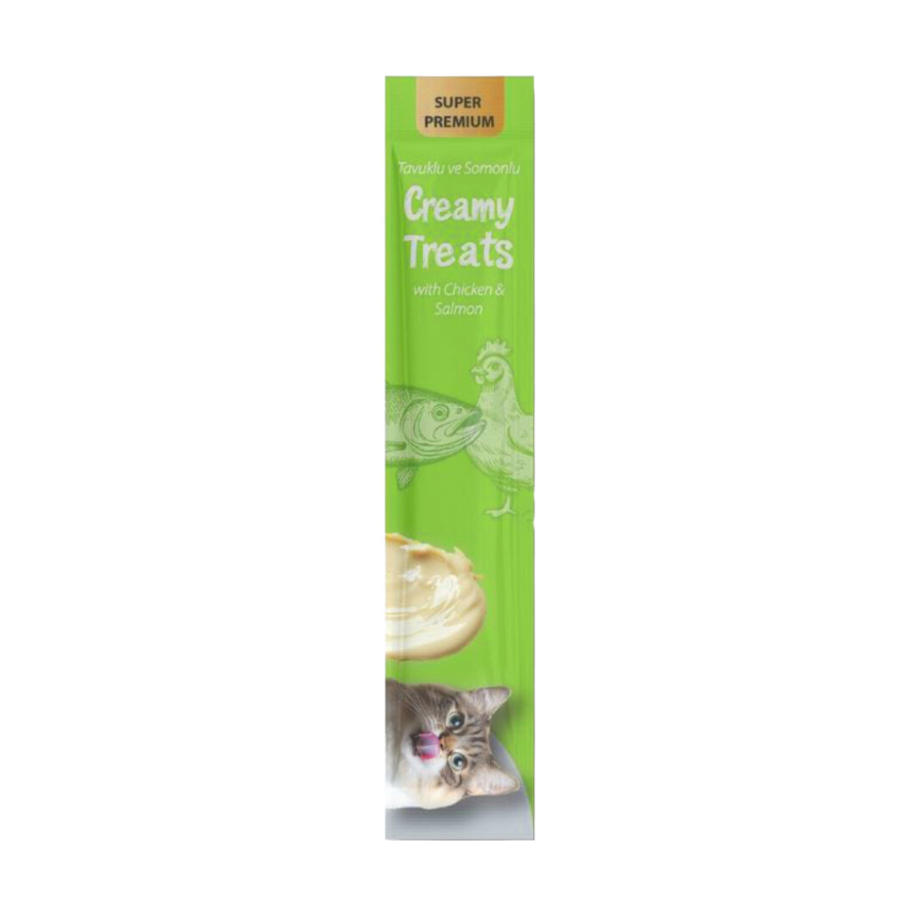 ROYALPET Creamy Tavuklu ve Somonlu Krema Kedi Ödül Maması 14gr (4'lü)