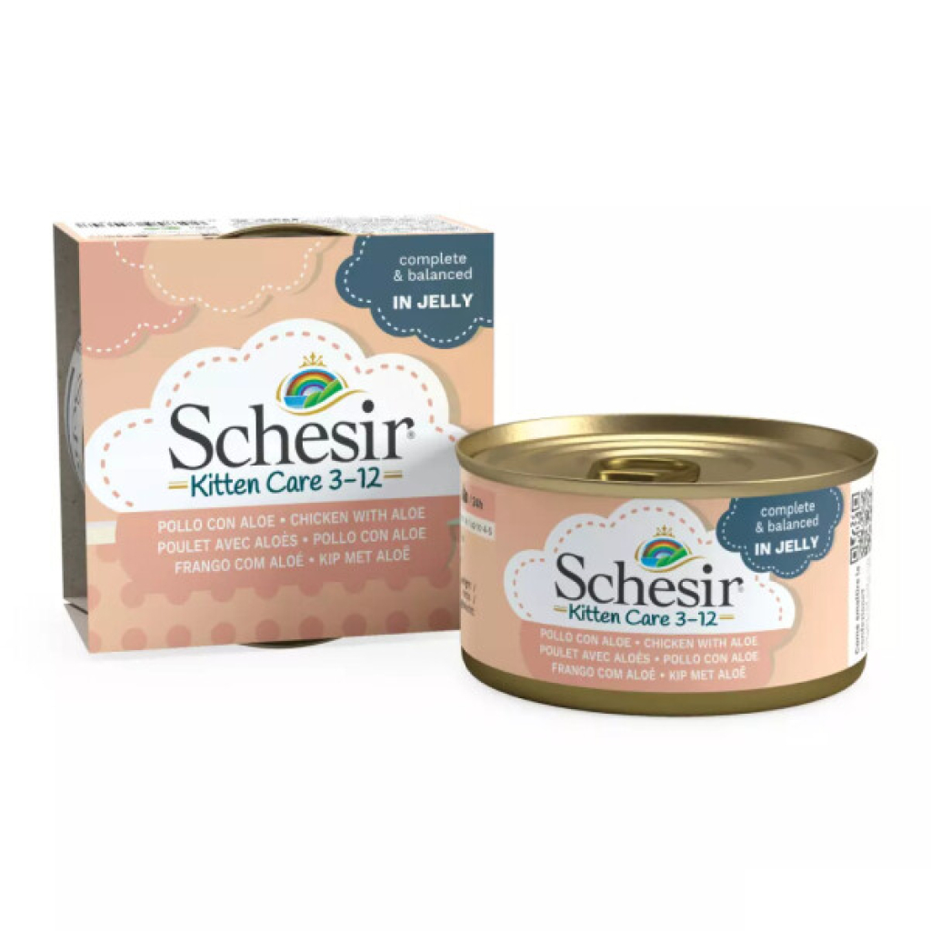 Schesir Tavuk Etli ve Aloe Veralı Yavru Kedi Konservesi 85gr