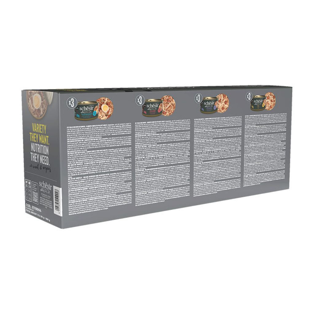 Schesir After Dark Sos İçinde Karışık Çeşitli Yetişkin Kedi Konservesi 12x80gr