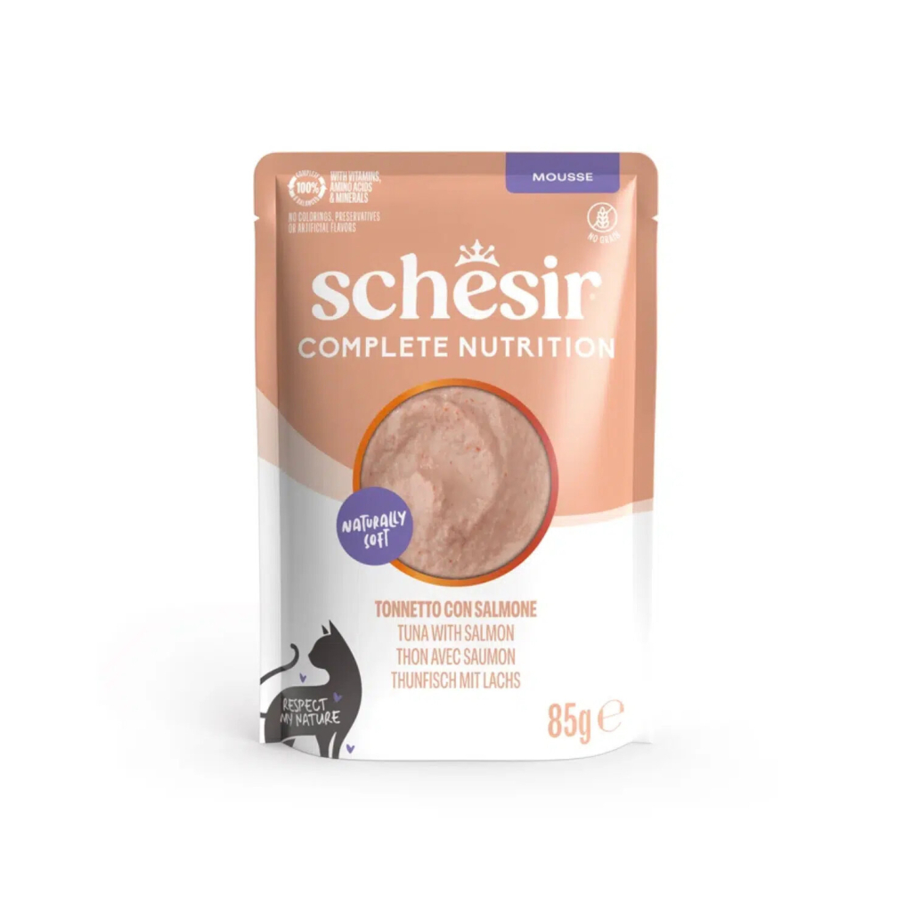 Schesir Complete Ton Balıklı ve Somonlu Yetişkin Kedi Yaş Maması 85gr