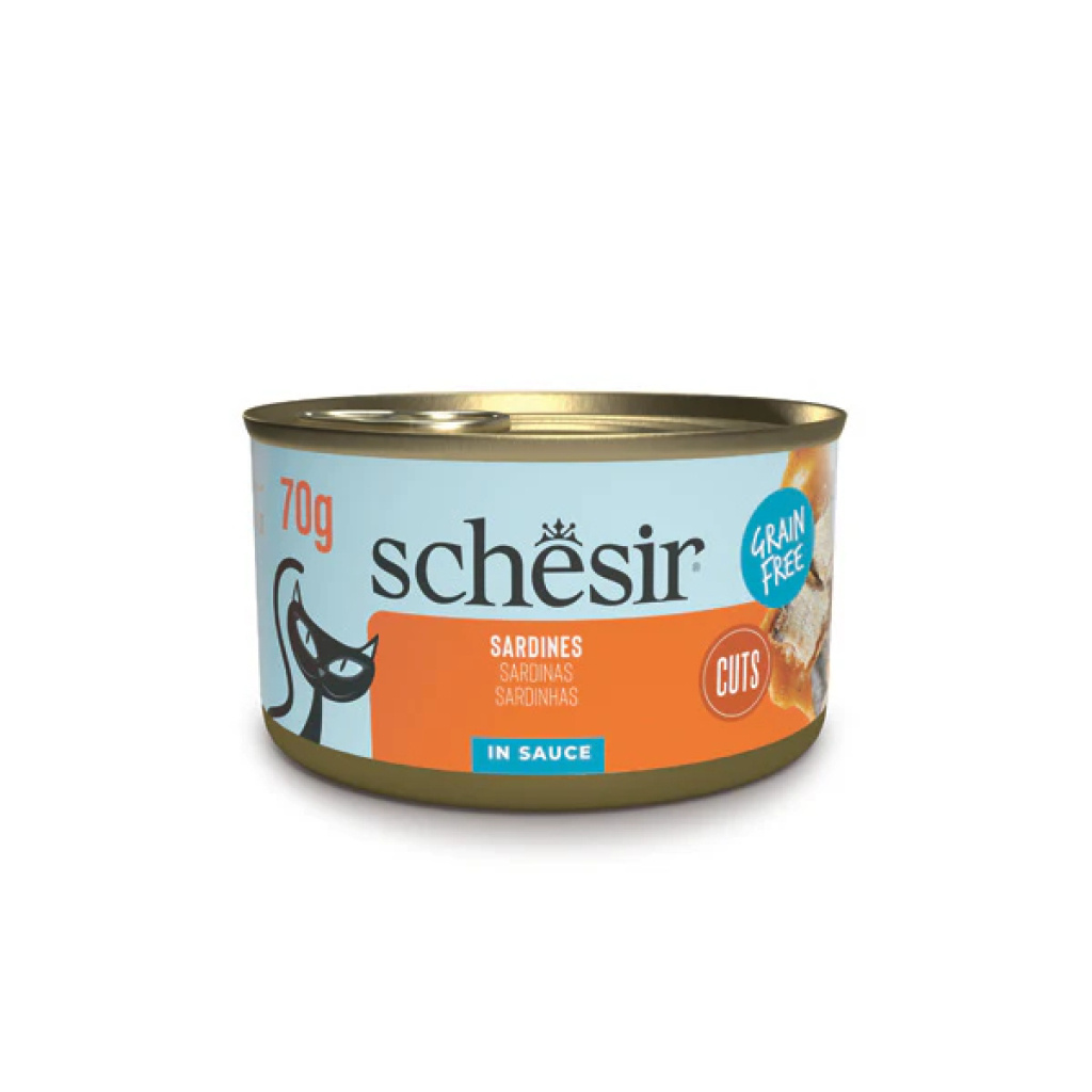 Schesir Sos İçinde Sardalyalı Yetişkin Kedi Konservesi 70gr