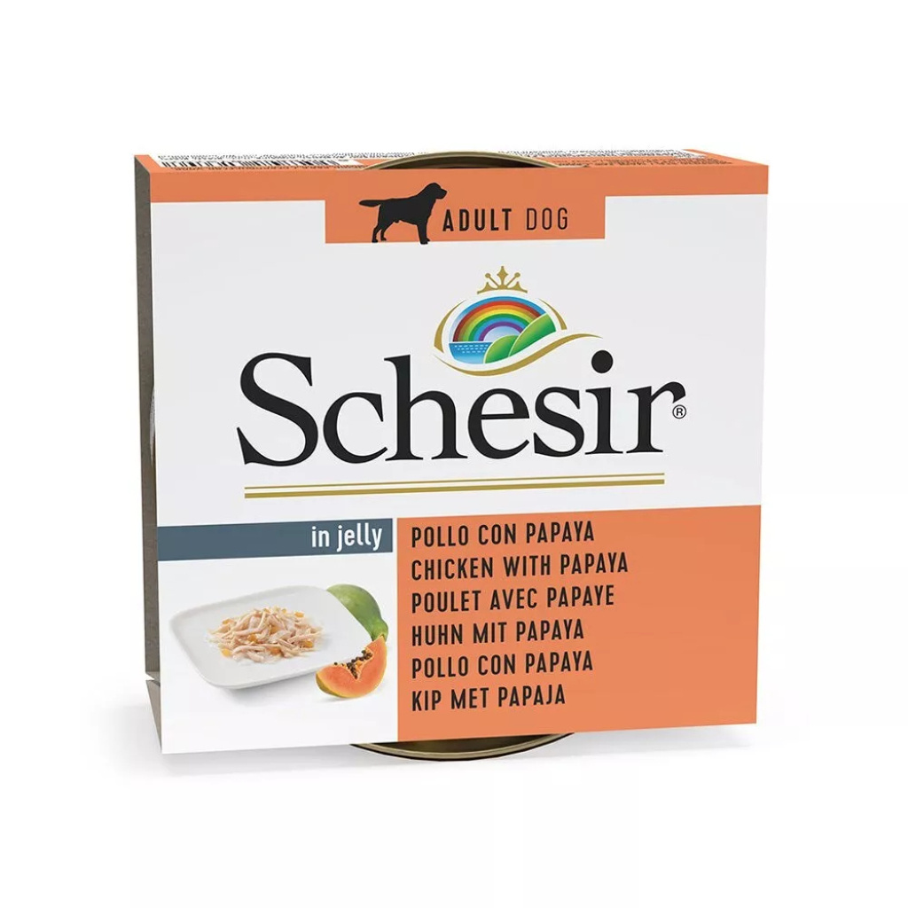 Schesir Tavuklu ve Papayalı Yetişkin Köpek Konservesi 150gr