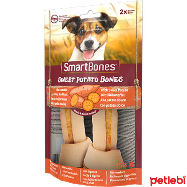 Smart Bones Orta Irk Köpekler İçin Tatlı Patatesli Düğümlü Kemik 158gr (2'li)