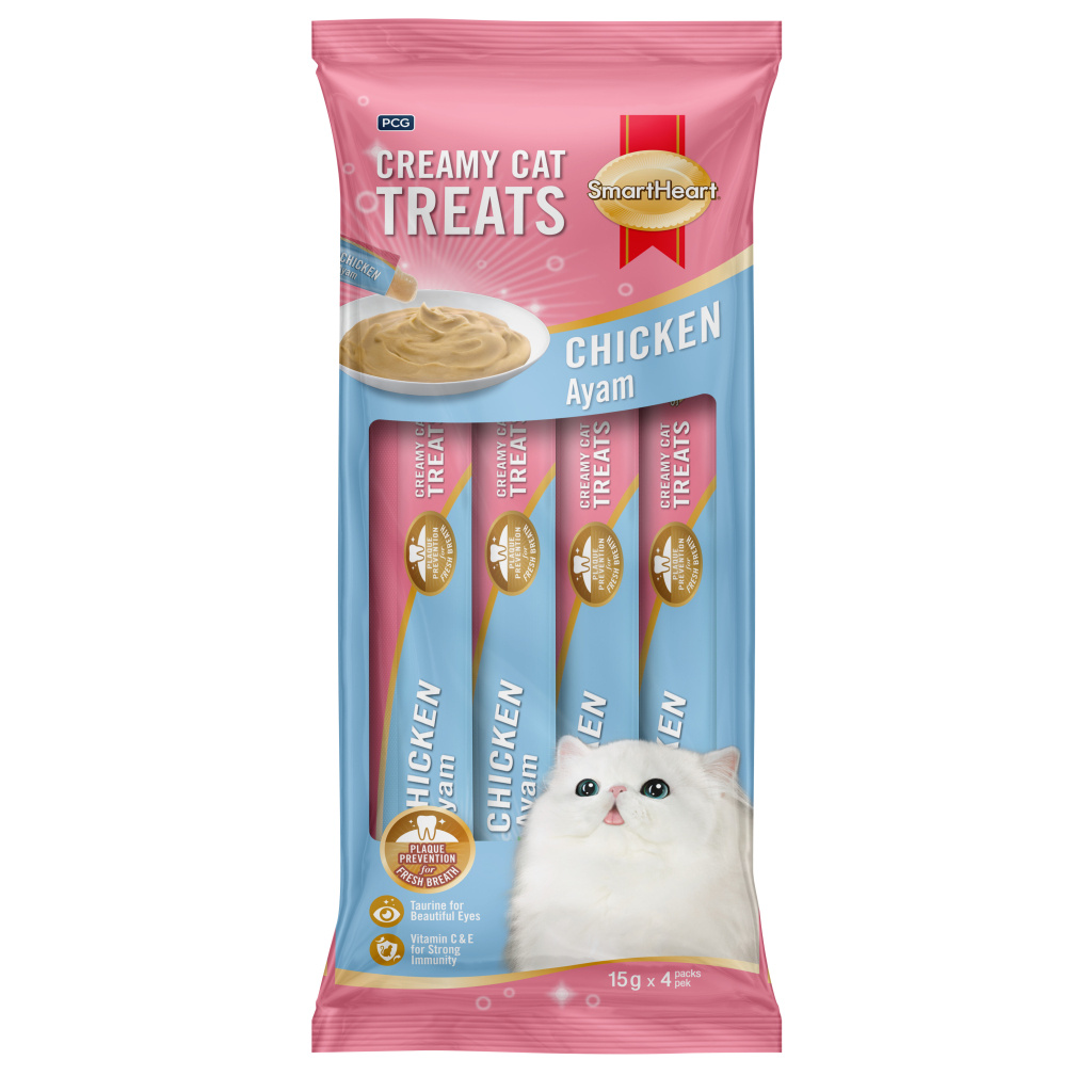 SmartHeart Tavuklu Krema Kedi Ödül Maması 15gr (4'lü)