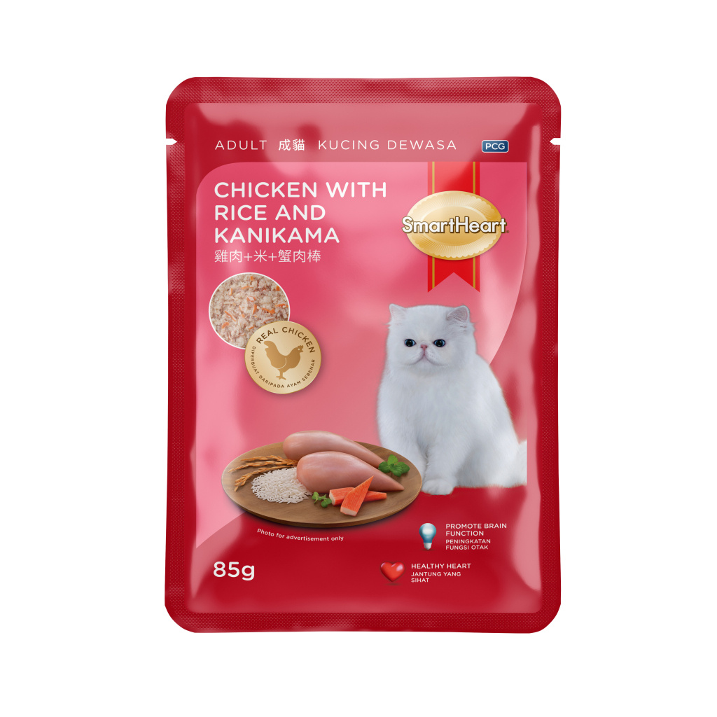 SmartHeart Tavuk Pirinç ve Peynir Yetişkin Kedi Konservesi 85g