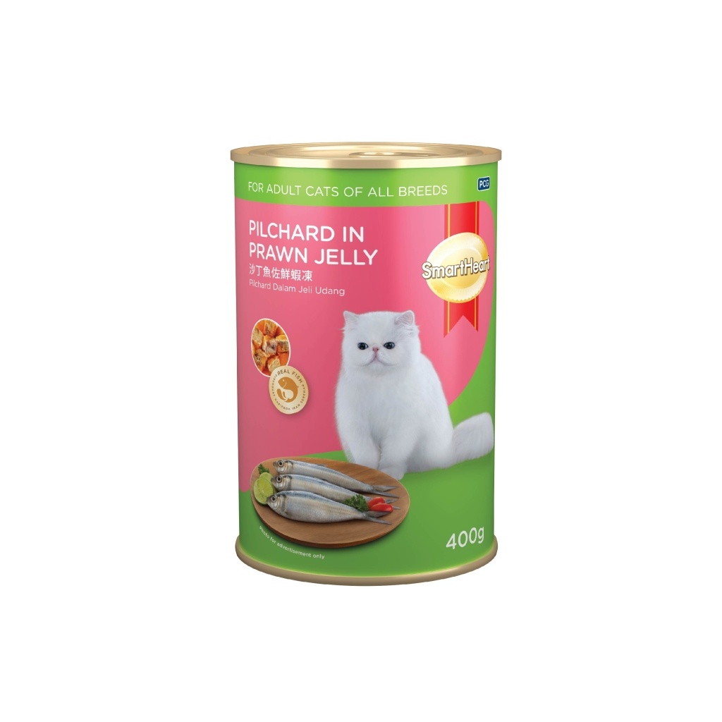 SmartHeart Jöle İçinde Karides ve Sardalyalı Yetişkin Kedi Konservesi 400gr