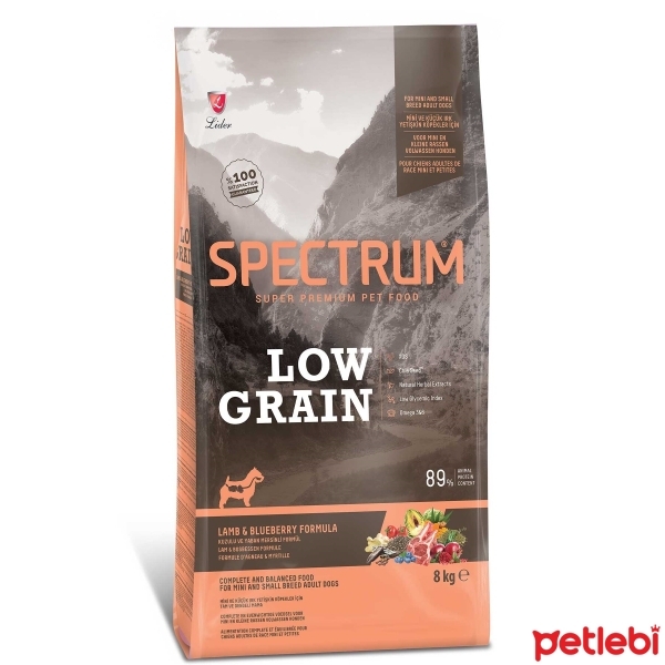 Spectrum Kuzu Etli ve Yaban Mersinli Mini ve Küçük Irk Düşük Tahıllı Yetişkin Köpek Maması 8kg