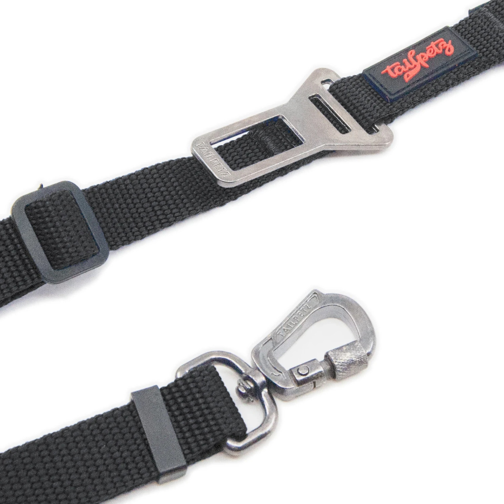 Tailpetz Emniyet Kemeri Bağlantılı Kedi ve Köpek Gezdirme Kayışı (Siyah) [S]