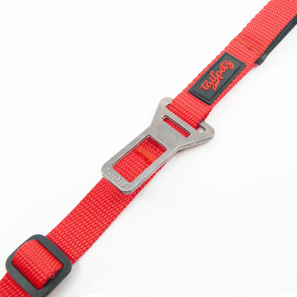 Tailpetz Emniyet Kemeri Bağlantılı Kedi ve Köpek Gezdirme Kayışı (Kırmızı) [S]