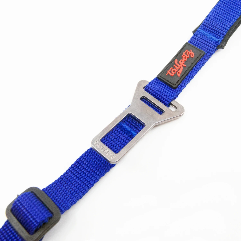 Tailpetz Emniyet Kemeri Bağlantılı Kedi ve Köpek Gezdirme Kayışı (Lacivert) [S]