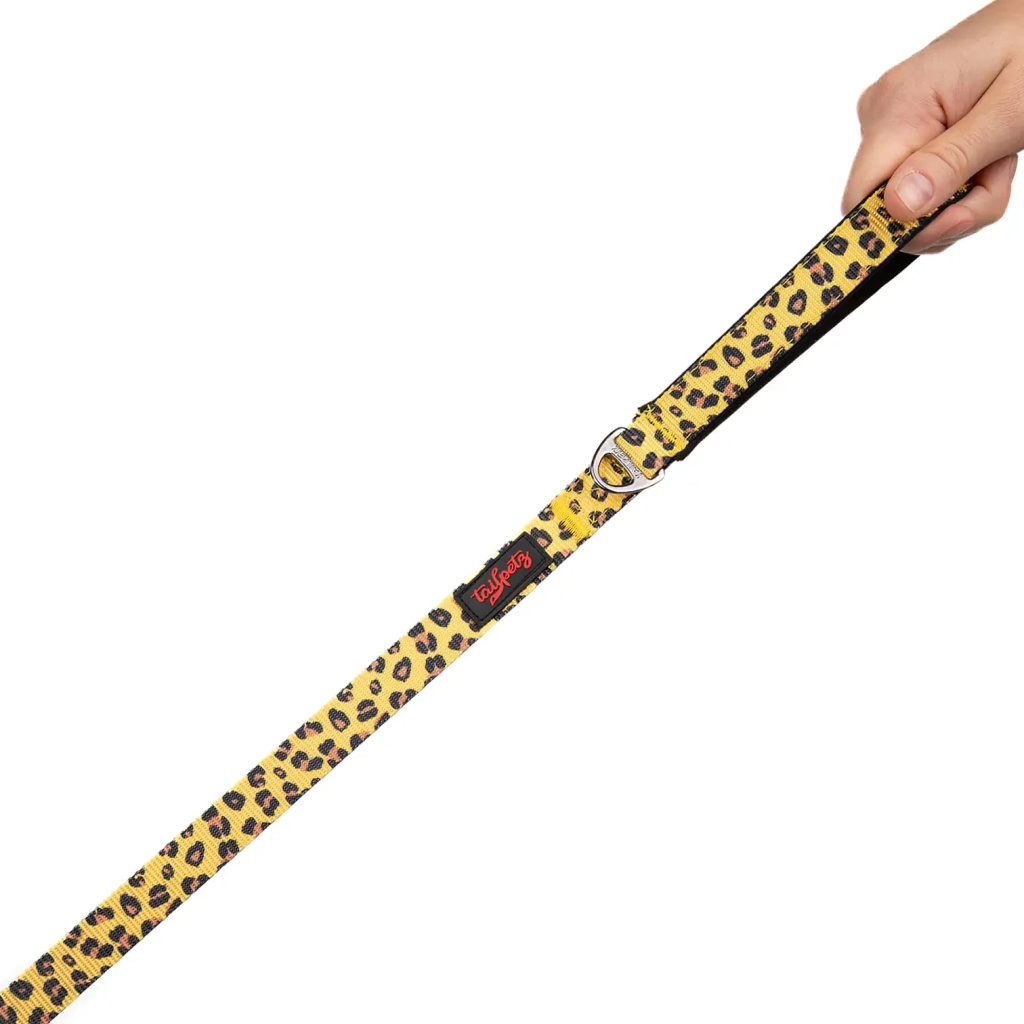 Tailpetz Leopard Desenli Kedi ve Köpek Gezdirme Kayışı 100x1,5cm