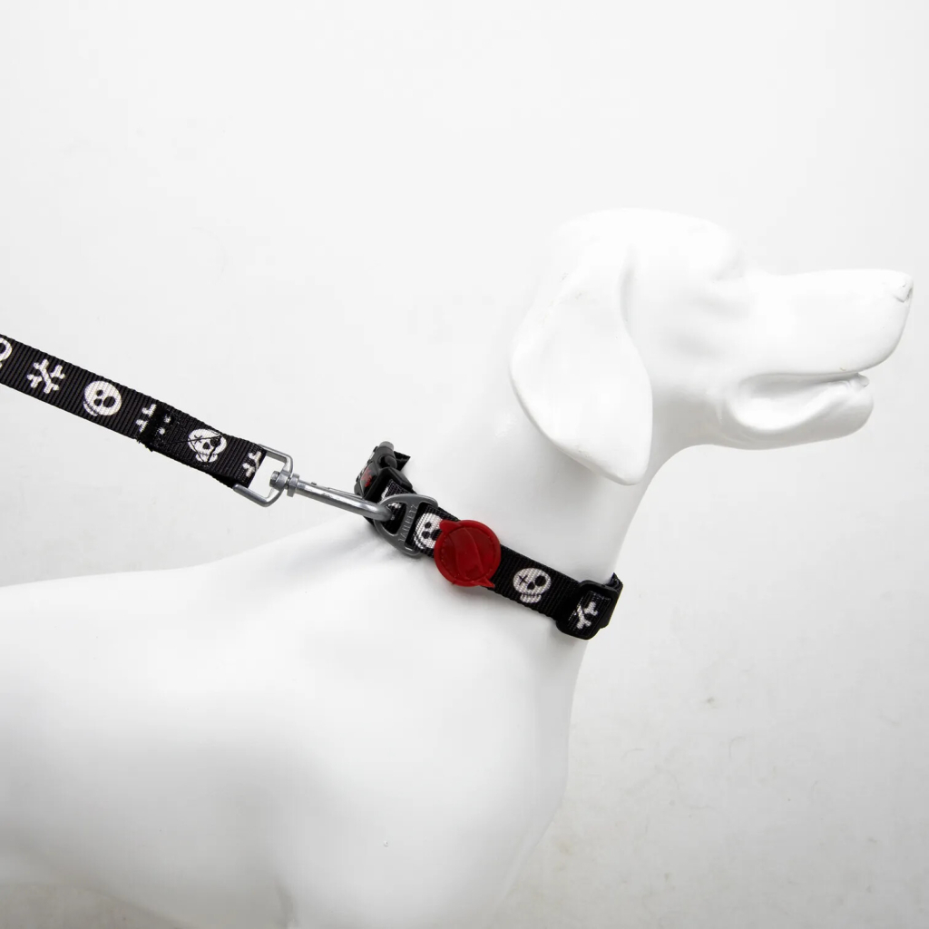 Tailpetz Space Boo Collar Kilitli Köpek Boyun Tasması 30-50cm/30mm [M] (Siyah)