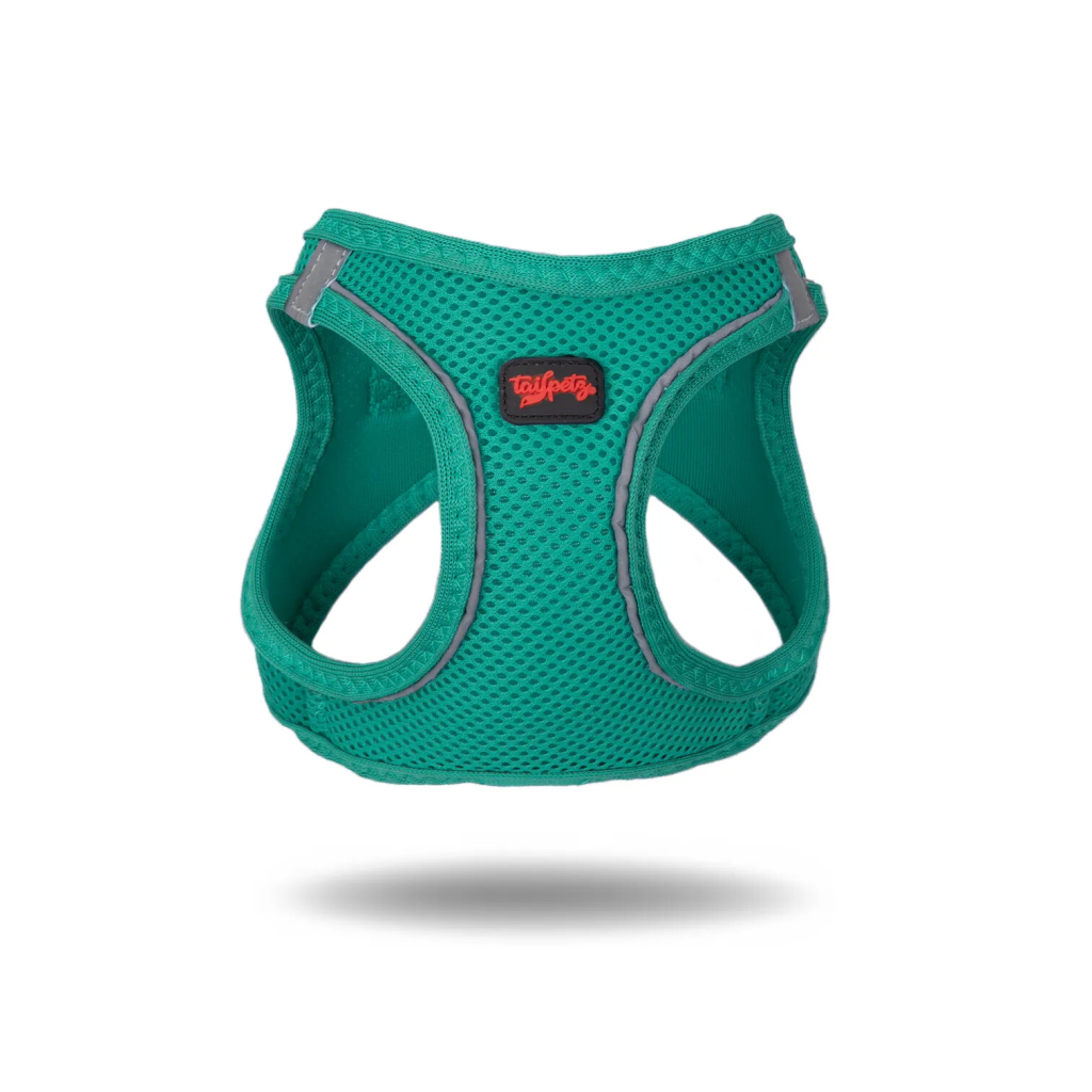 Tailpetz Air-Mesh Küçük Irk Köpek Göğüs Tasması 44-48cm (Zümrüt Yeşili) [M]
