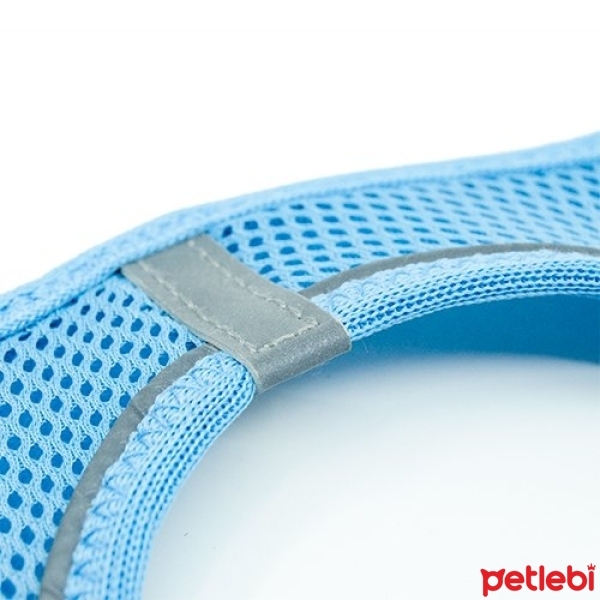 Tailpetz Air-Mesh Orta Irk Köpek Göğüs Tasması 54-60cm (Açık Mavi) [XL]