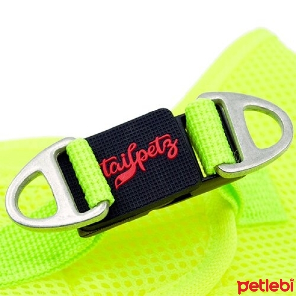 Tailpetz Air-Mesh Orta Irk Köpek Göğüs Tasması 54-60cm (Neon Sarı) [XL]