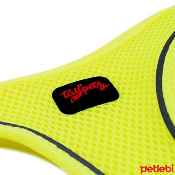 Tailpetz Air-Mesh Orta Irk Köpek Göğüs Tasması 54-60cm (Neon Sarı) [XL]