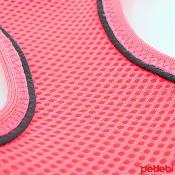 Tailpetz Air-Mesh Orta Irk Köpek Göğüs Tasması 54-60cm (Neon Pembe) [XL]
