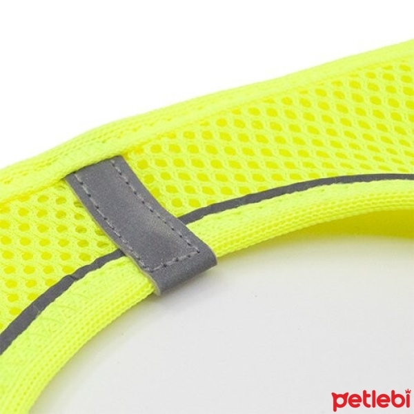 Tailpetz Air-Mesh Küçük Irk Köpek Göğüs Tasması 48-54cm (Neon Sarı) [L]