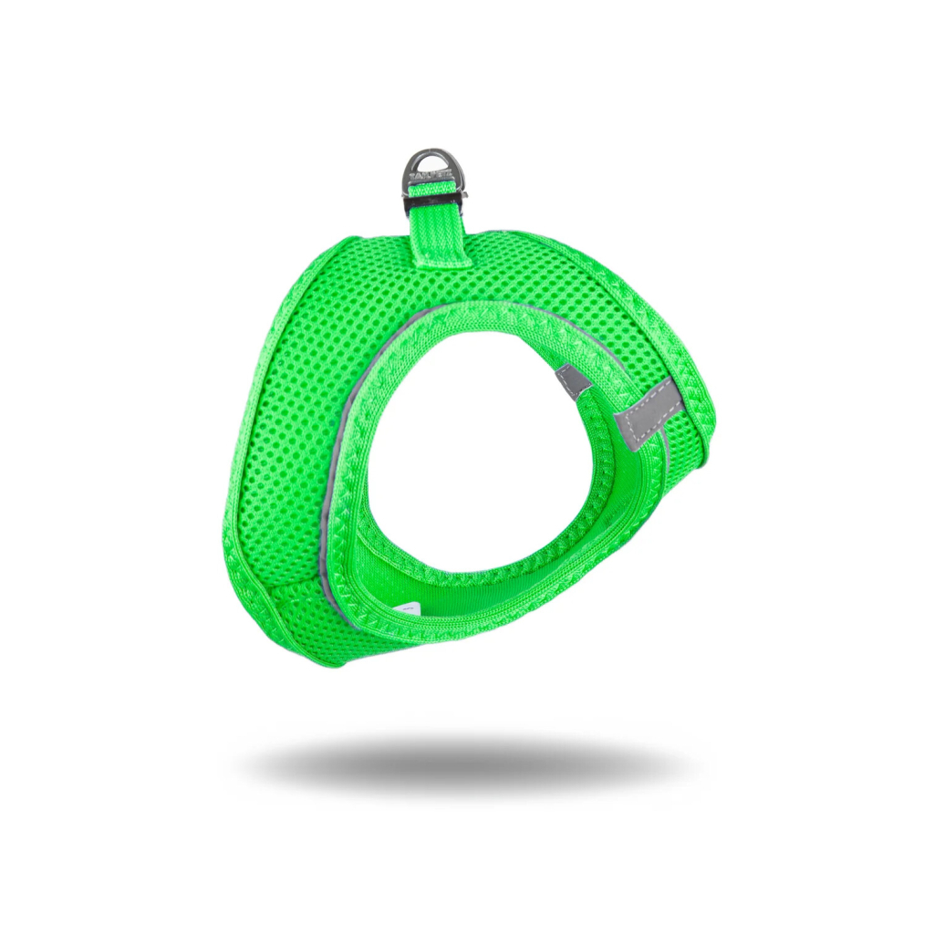 Tailpetz Air-Mesh Küçük Irk Köpek Göğüs Tasması 36-44cm [S] (Neon Yeşil)