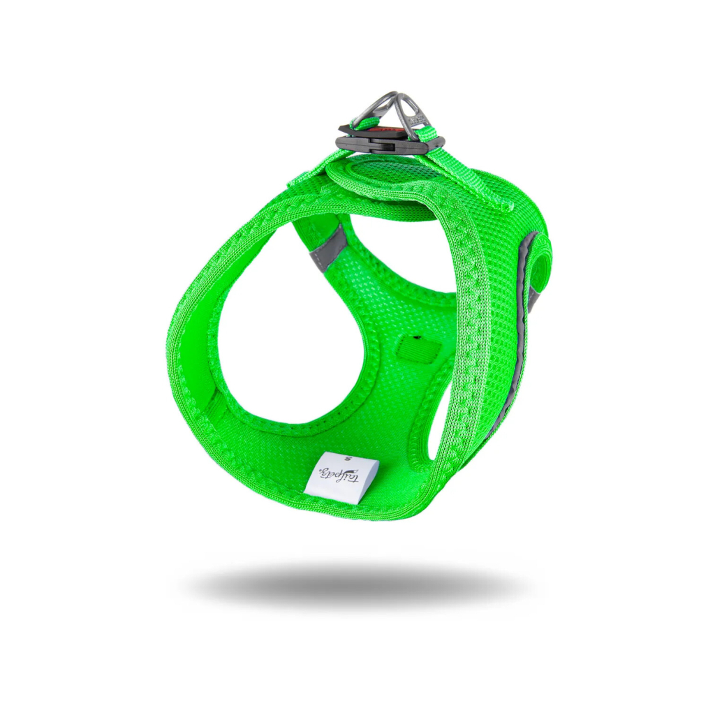 Tailpetz Air-Mesh Küçük Irk Köpek Göğüs Tasması 36-44cm [S] (Neon Yeşil)