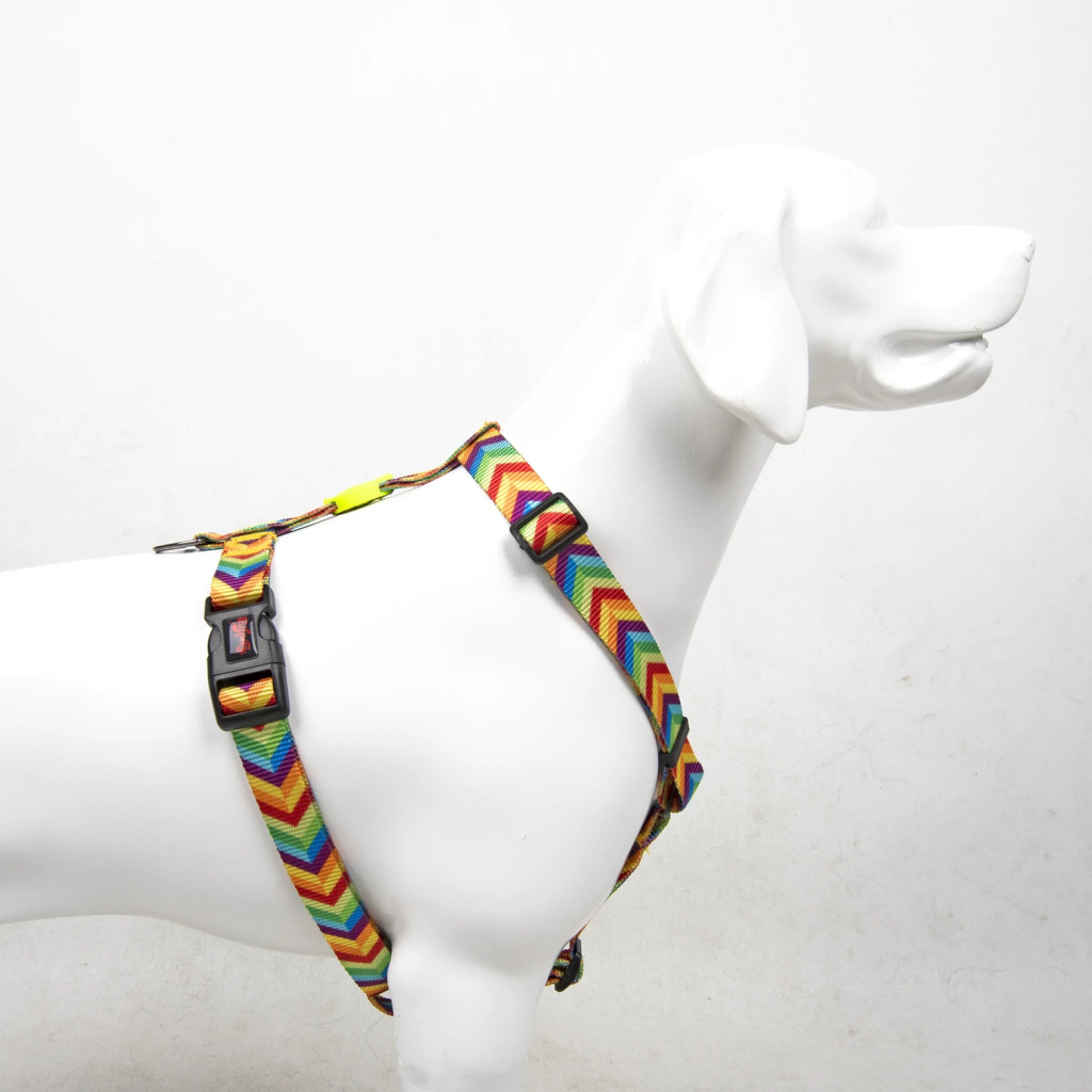 Tailpetz H-Tipi Köpek Göğüs Tasması (Gökkuşağı) [S]