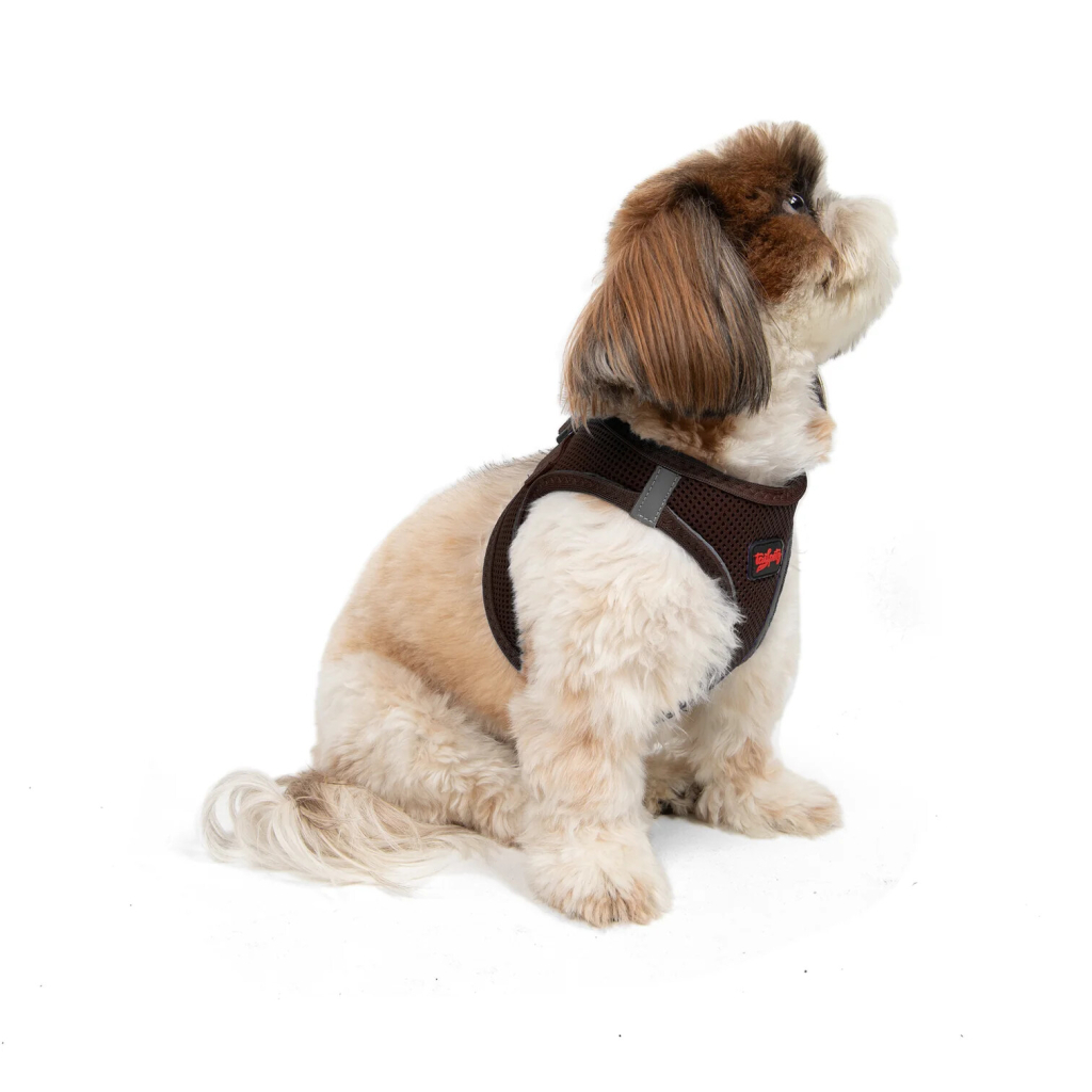Tailpetz Air-Mesh Harness Köpek Göğüs Tasması (Kahverengi) [S]