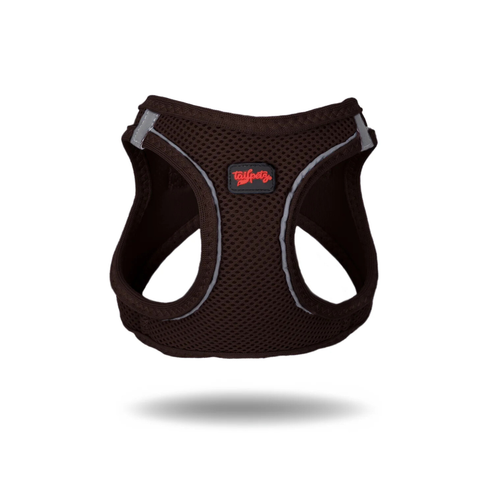 Tailpetz Air-Mesh Harness Köpek Göğüs Tasması (Kahverengi) [XXS]
