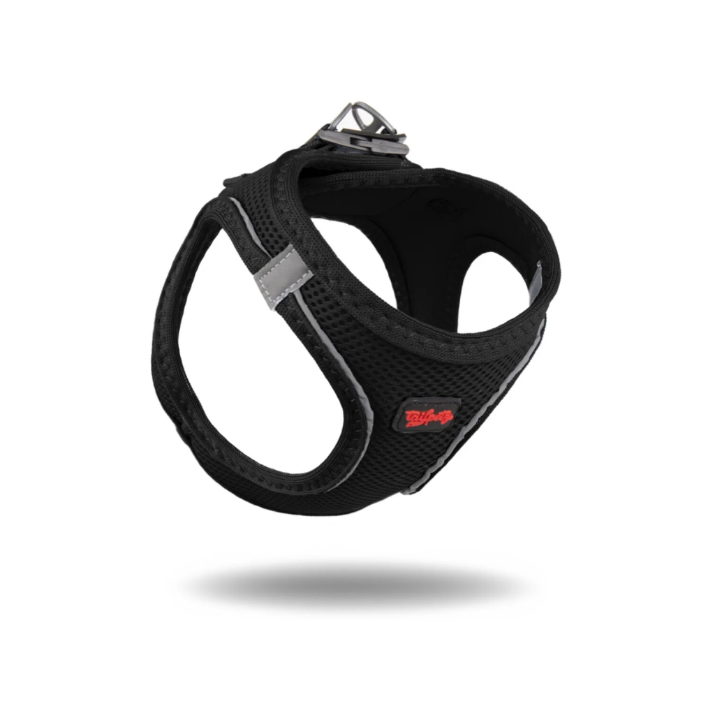 Tailpetz Air-Mesh Küçük Irk Köpek Göğüs Tasması 28-32cm (Siyah) [2XS]