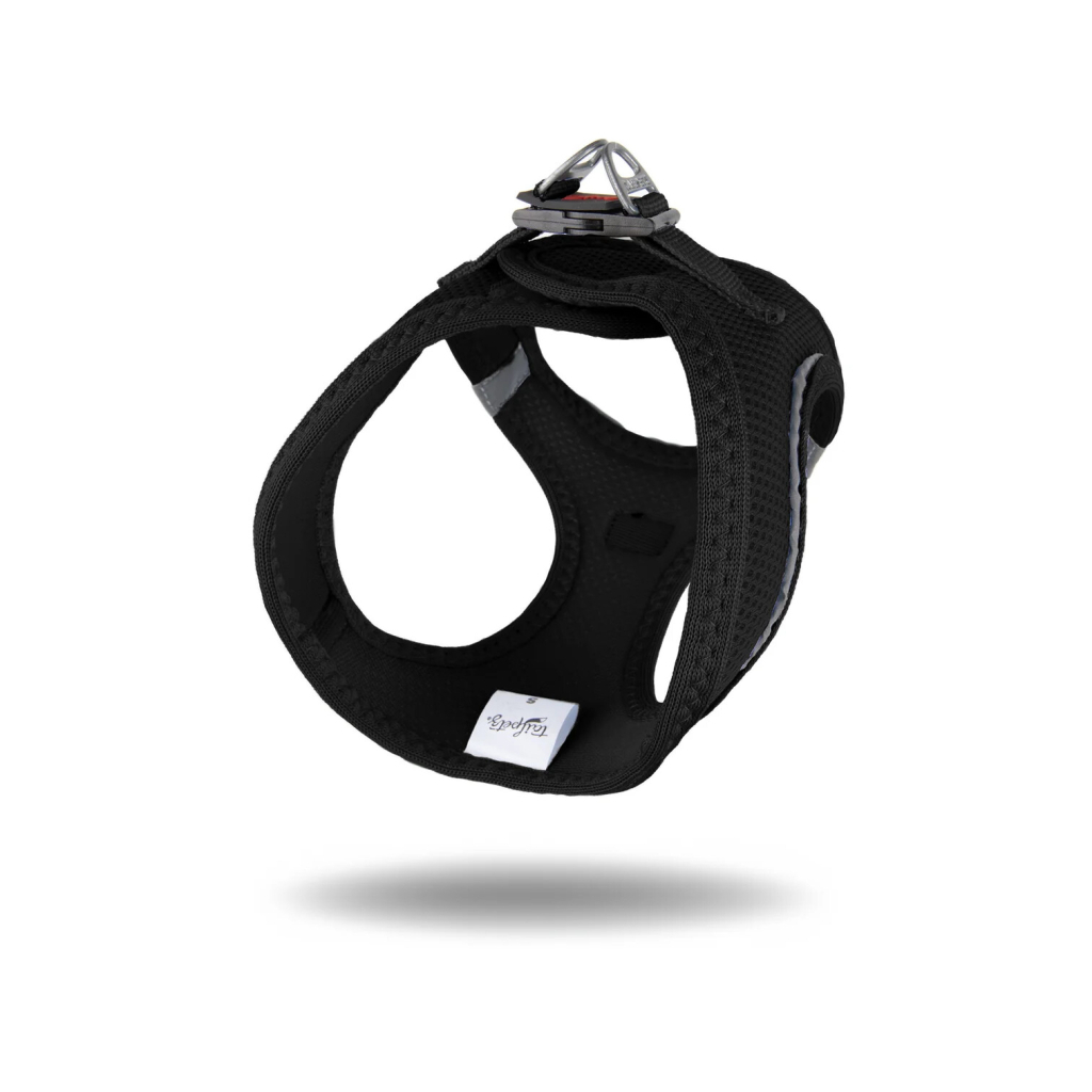 Tailpetz Air-Mesh Küçük Irk Köpek Göğüs Tasması 24-28cm (Siyah) [3XS]