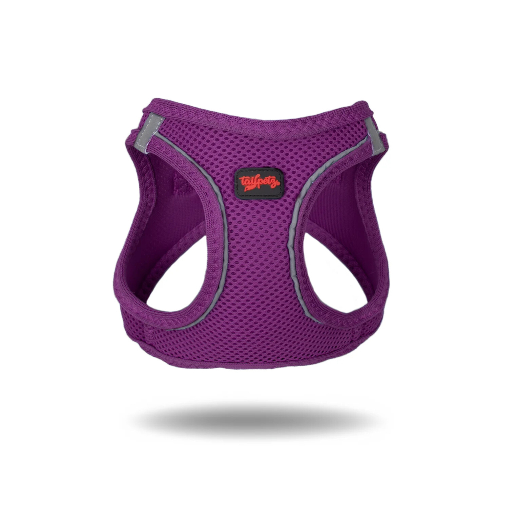 Tailpetz Air-Mesh Küçük Irk Köpek Göğüs Tasması 44-48cm (Mor) [M]