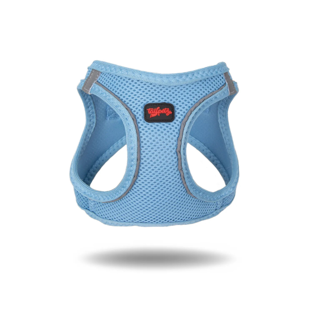 Tailpetz Air-Mesh Küçük Irk Köpek Göğüs Tasması 48-54cm (Açık Mavi) [L]