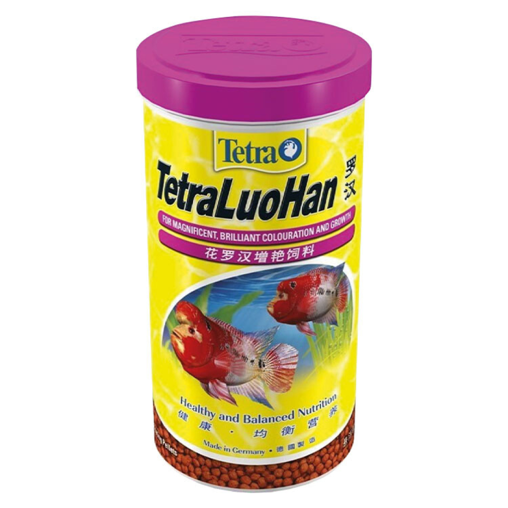 Tetra LuoHan Akvaryum Flowerhorn Çiklit Balığı Granül Yemi 1000ml 330gr
