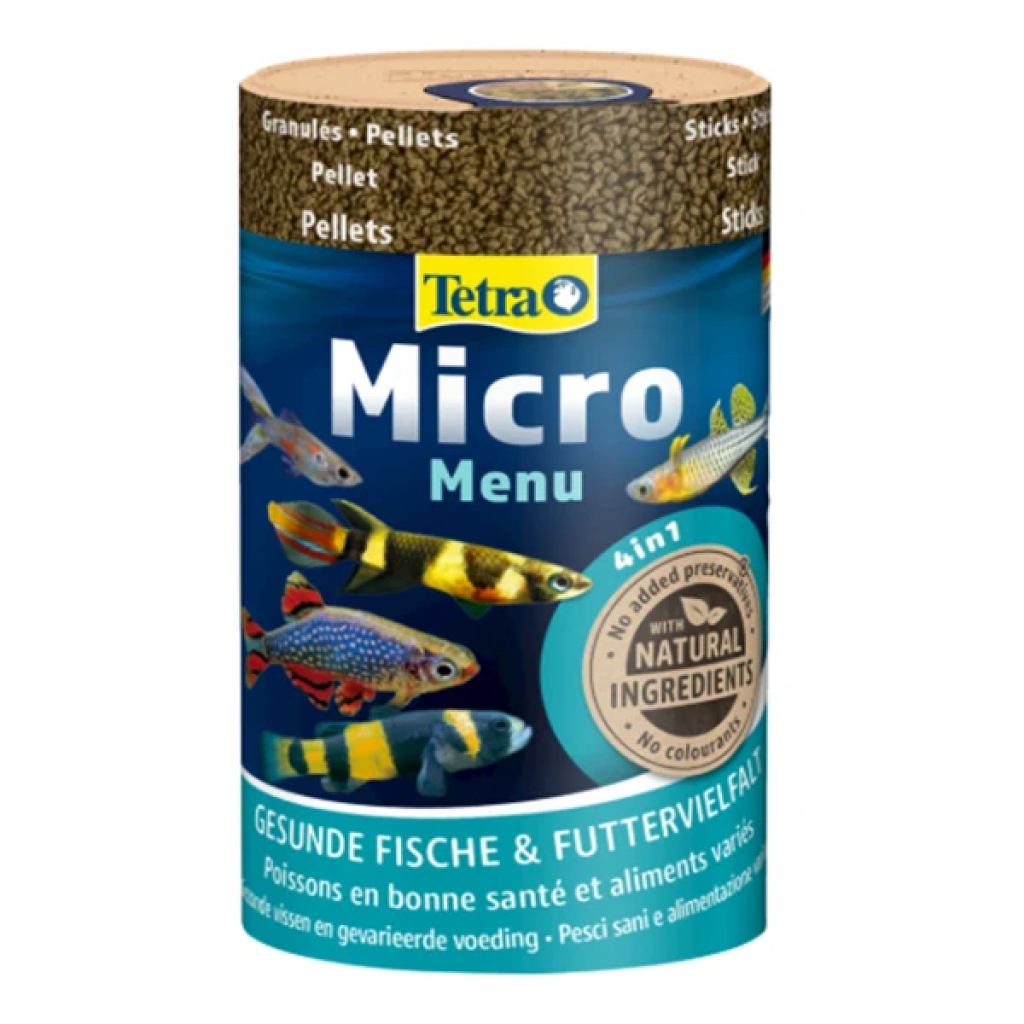 Tetra Micro Menu 4’ü 1 Arada Akvaryum Küçük Süs Balığı Pellet Karışık Yemi 100ml 65gr