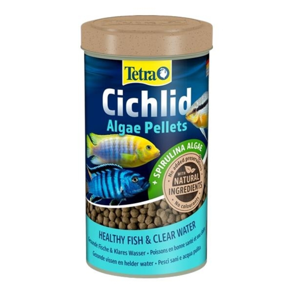 Tetra Cichlid Algae Spirulina Yosunlu Çiklit Balığı Pellet Yemi 500ml 165gr