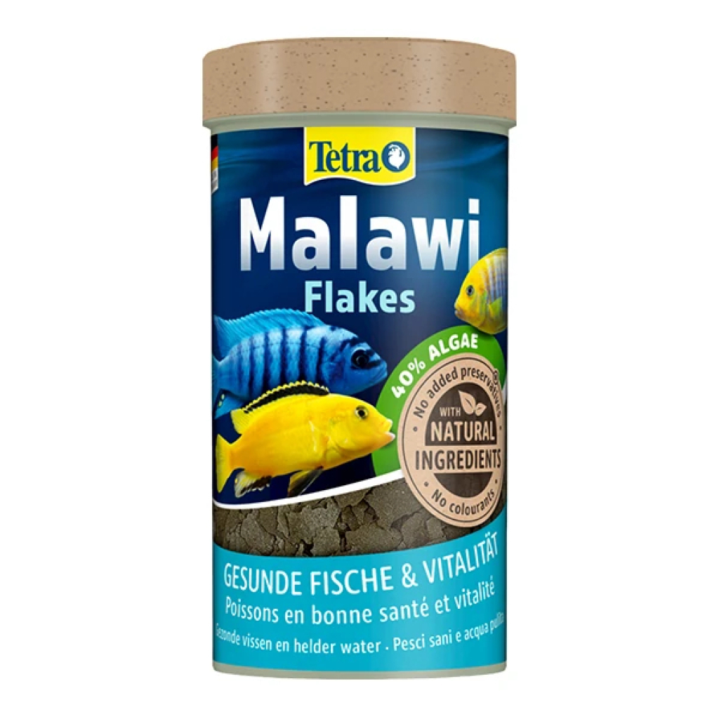 Tetra Malawi Yosunlu Akvaryum Otçul Çiklit Balığı Pul Yemi 250ml 52gr