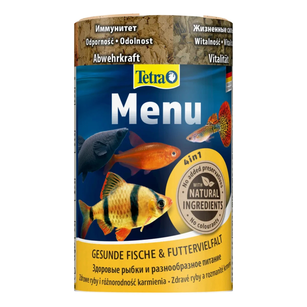 Tetra Menu 4’ü 1 Arada Akvaryum Tropikal Balık Pul Yemi 100ml 25gr