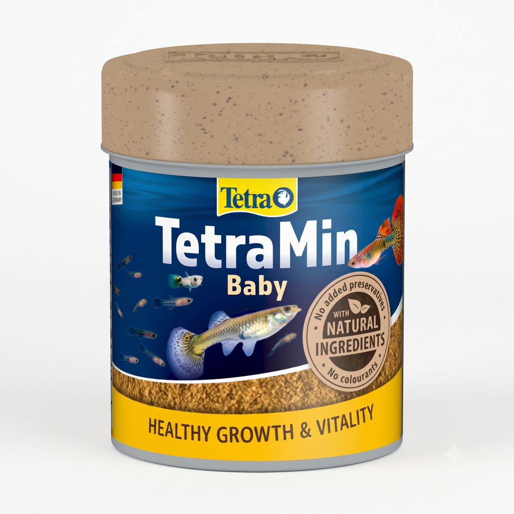 Tetra TetraMin Baby Akvaryum Yavru Süs Balığı Mikro Pul Yemi 66ml 30gr