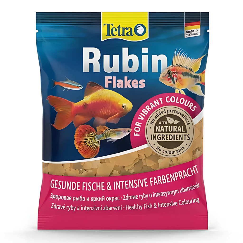 Tetra Rubin Renklendirici Akvaryum Süs Balığı Pul Yemi 12gr