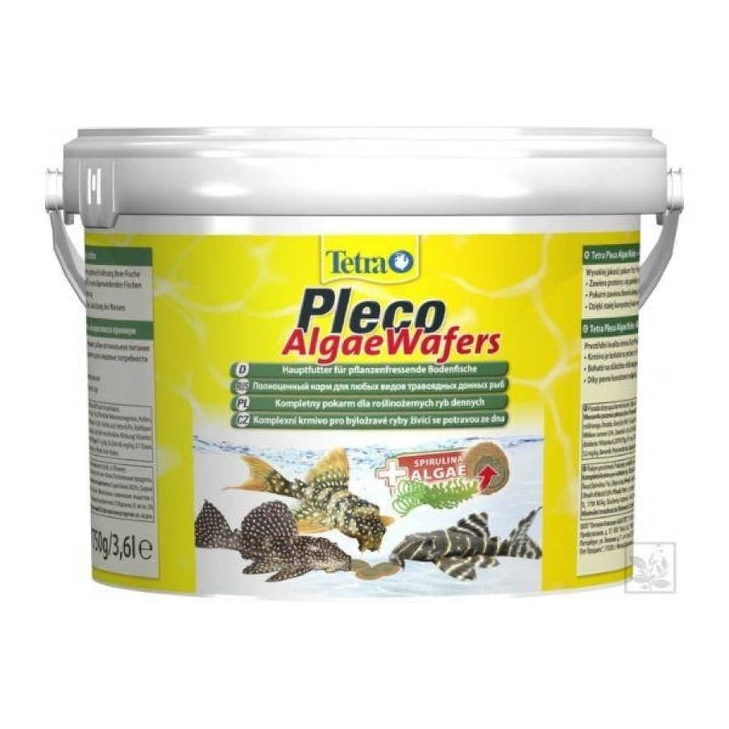 Tetra Pleco Spirulina Wafers Spirulina Yosunlu Otçul Dip Balığı Tablet Yemi 3600ml 1750gr