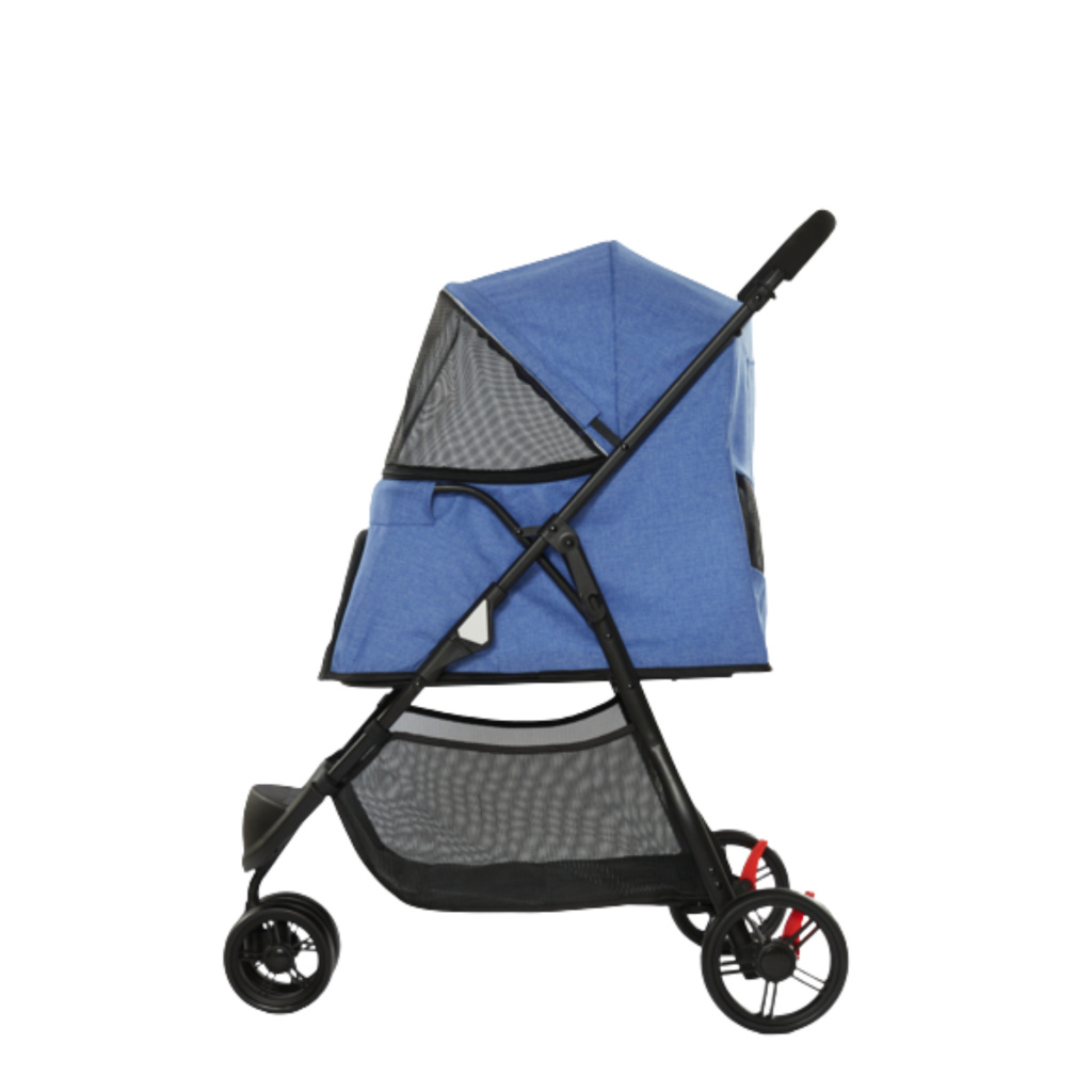 Tommy Kedi ve Köpek Taşıma Arabası 74,5x52x2x98cm (Lacivert)