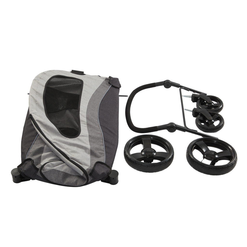 Tommy Kedi ve Köpek Taşıma Arabası 90x73x108cm (Gri)