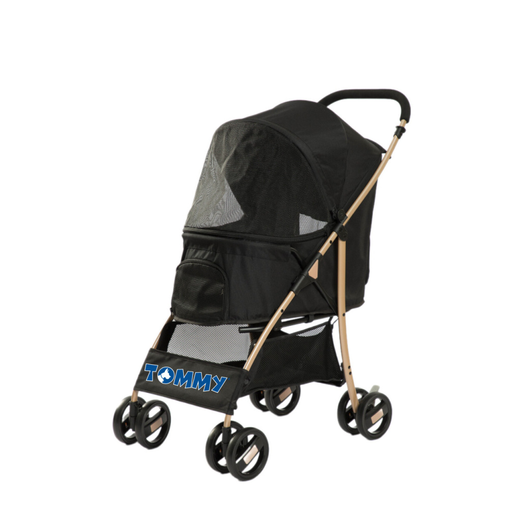 Tommy Kedi ve Köpek Taşıma Arabası 67x47x98cm (Siyah)