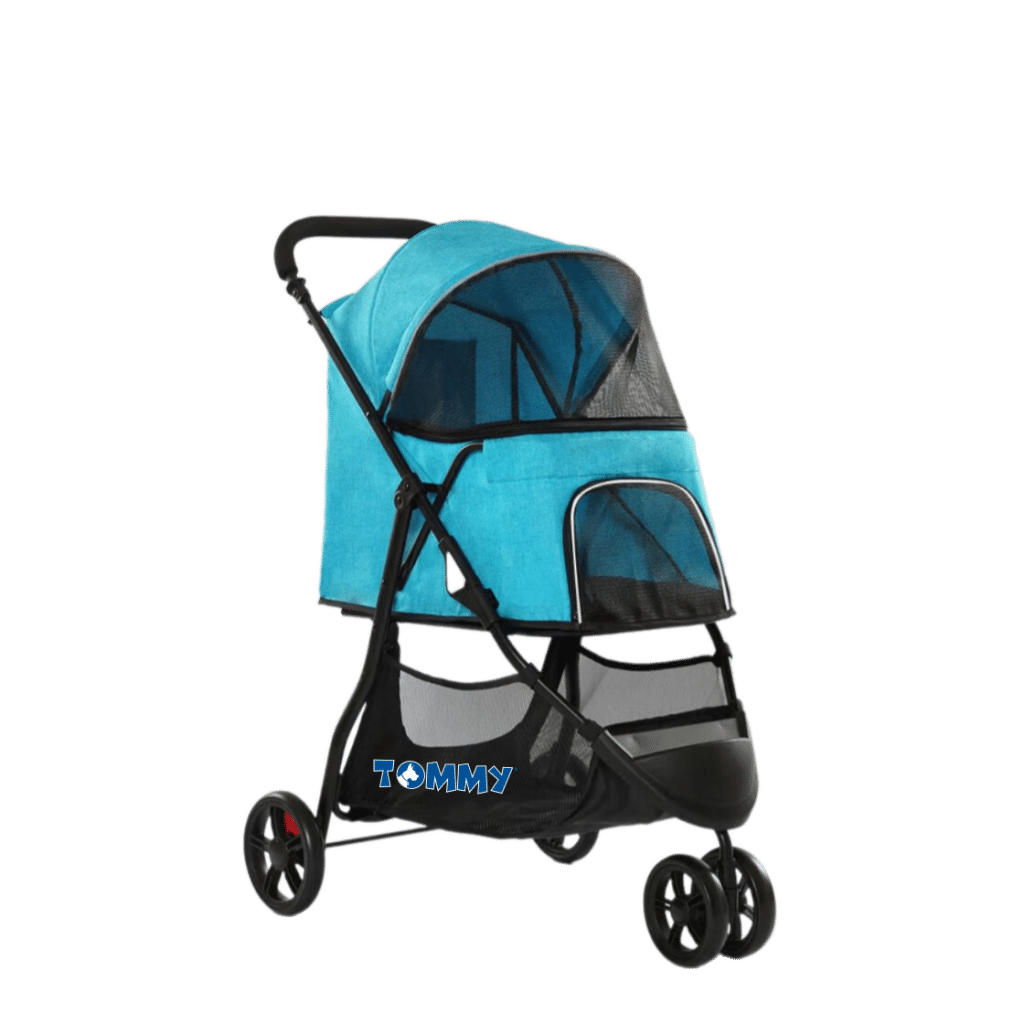 Tommy Kedi ve Köpek Taşıma Arabası 74,5x52,2x98cm (Turkuaz)