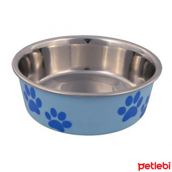 Trixie Kedi ve Köpekler için Paslanmaz Çelik Mama ve Su Kabı 400ml 14cm (Karışık Renkli)