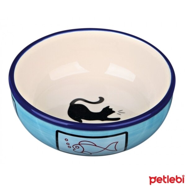 Trixie Kediler için Seramik Mama ve Su Kabı 12,5cm 350ml (Karışık Renkli)