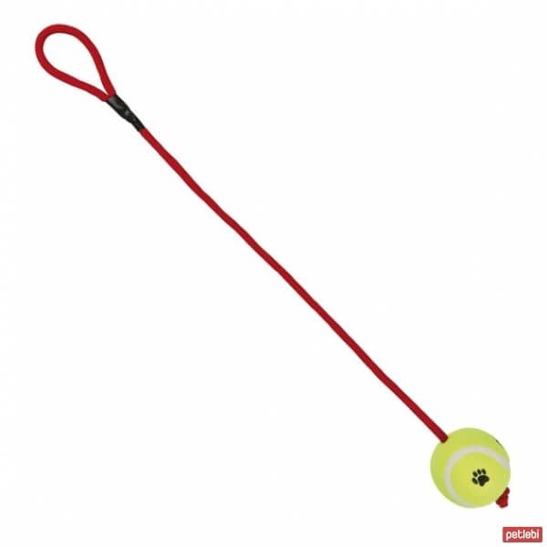 Trixie İpli Tenis Topu Köpek Oyuncağı 6x50cm (Karışık Renkli)