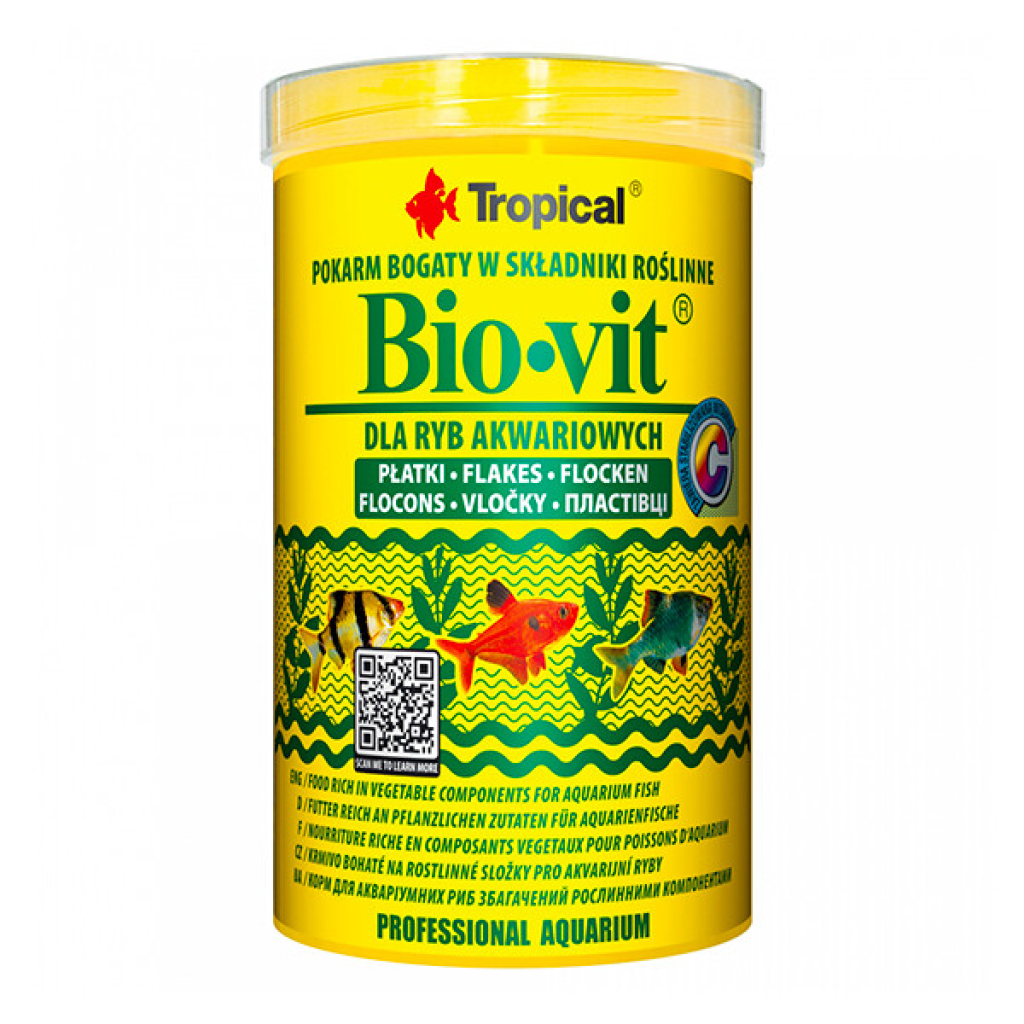 Tropical Bio-vit Otçul Balıklar İçin Pul Balık Yemi 1000ml 200gr