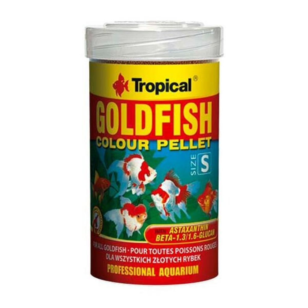Tropical Goldfish Colour Pellet Size S Japon Balıkları İçin Pelet Balık Yemi 110gr